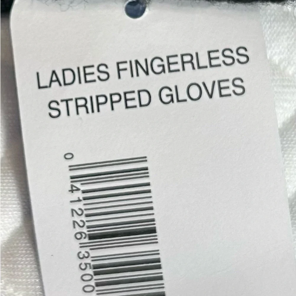 NWT 2 Pair Black, Gray and Purple Acrylic Striped‎ Gloves